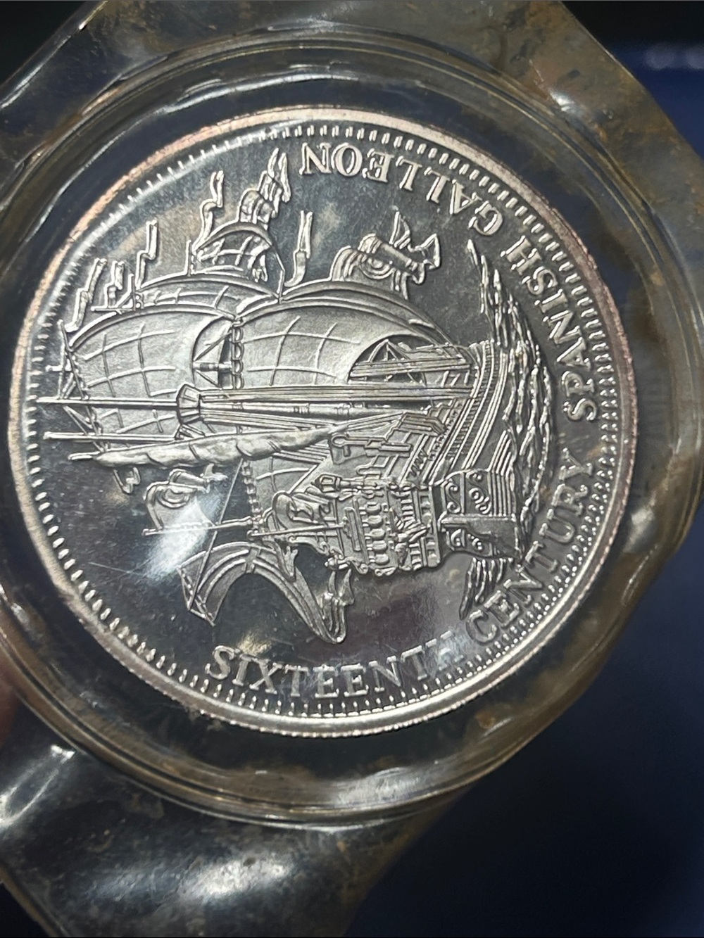 SIXTEEN 16TH CENTURY SPANISH GALLEON RARE .999 ONE 1 OZ SILVER ROUND‎ COIN MEDAL